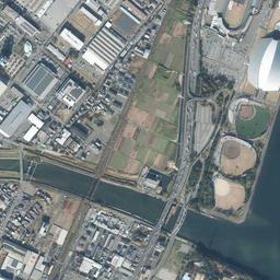 四日市 霞ヶ浦地区周辺の現在の空中写真
